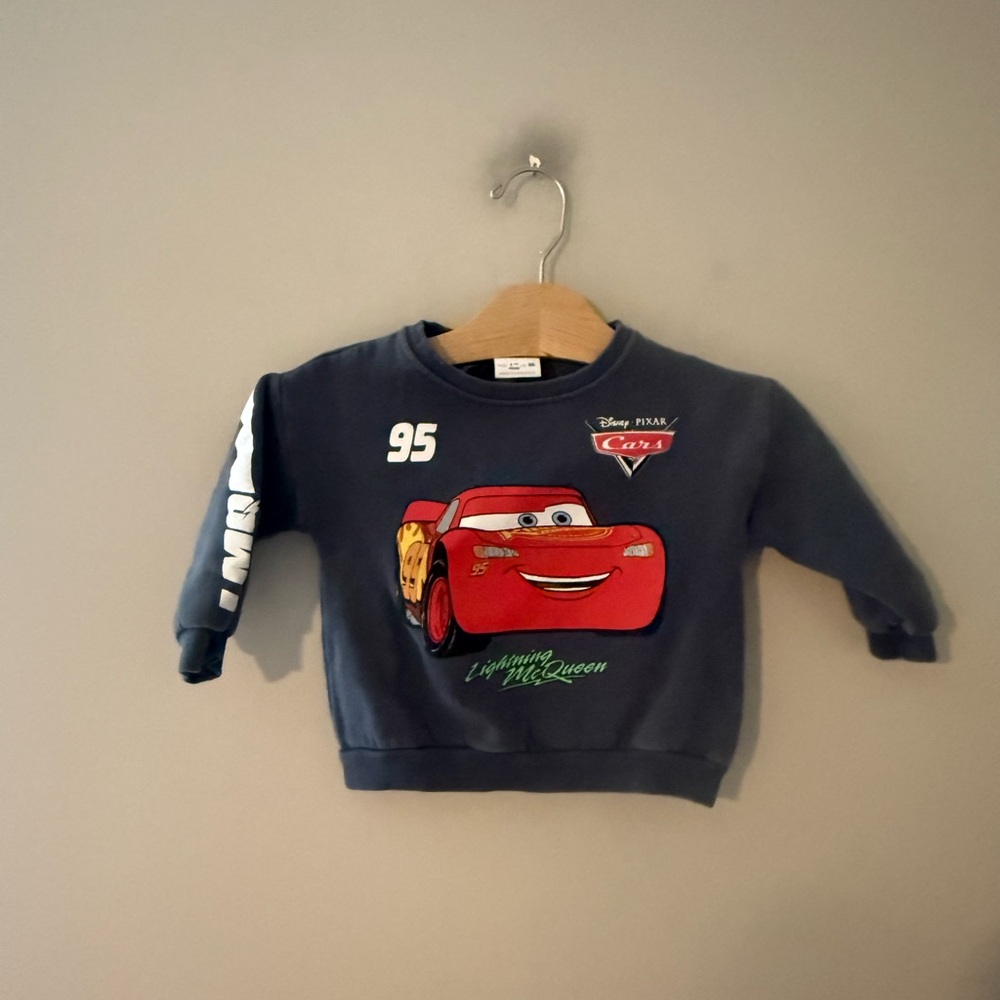 $19 ADD ON ZARA x Disney sweatshirt Pixar Cars Lightning McQueen cotton on kids